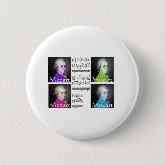 Mozart Lovers Gifts Ronde Button 5,7 Cm (Voorkant)