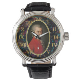 Mozart Mannen  lederen riemhorloge Horloge