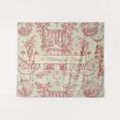 Mozart Marriage of Figaro 1700s Franse Pattern Wandkleed (Voorkant (horizontaal))