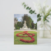 Mozart Memorial in Burggarten (Oostenrijk) Briefkaart (Staand voorkant)