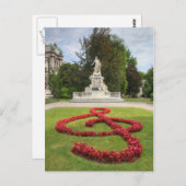 Mozart Memorial in Burggarten (Oostenrijk) Briefkaart (Voorkant / Achterkant)