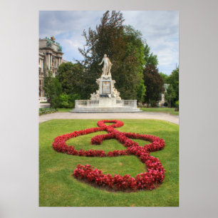 Mozart Memorial in Burggarten (Oostenrijk) Poster