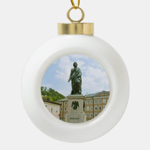 Mozart-monument in Salzburg, Oostenrijk Keramische Bal Ornament