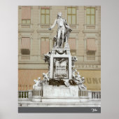 Mozart Monument in Wenen (1900) Poster (Voorkant)