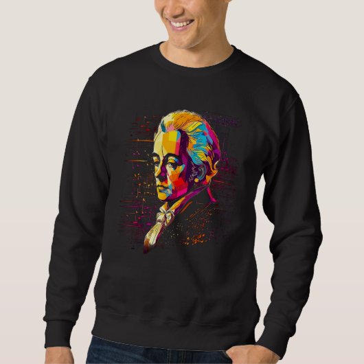 Mozart Music Composer Piano Trui (Voorkant)