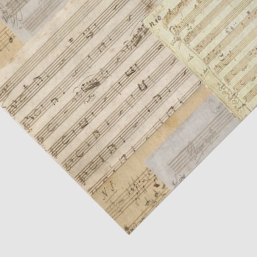 Mozart Music Manuscript Medley Tissuepapier (Detail)