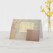 Mozart Music Manuscripts Kaart (Gele Bloem)