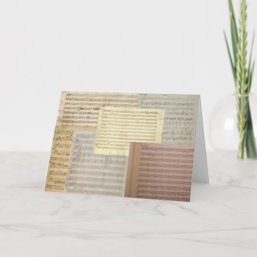 Mozart Music Manuscripts Kaart (Voorkant)