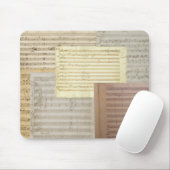 Mozart Music Manuscripts Muismat (Met muis)