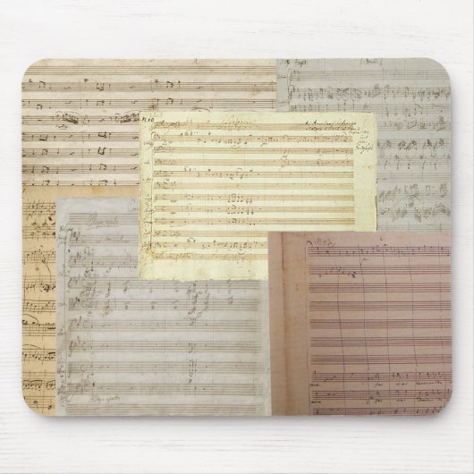 Mozart Music Manuscripts Muismat (Voorkant)