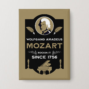 Mozart Muziek Liefhebber Cadeau Button