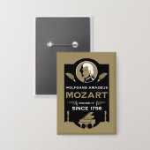 Mozart Muziek Liefhebber Cadeau Button (Voorkant / Achterkant)