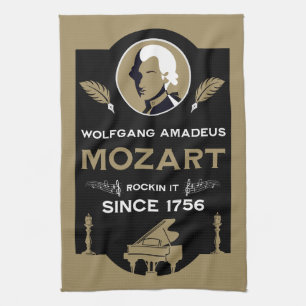 Mozart Muziek Liefhebber Cadeau Theedoek