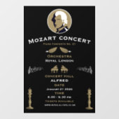 Mozart Muziekconcert Raamsticker (Vel)