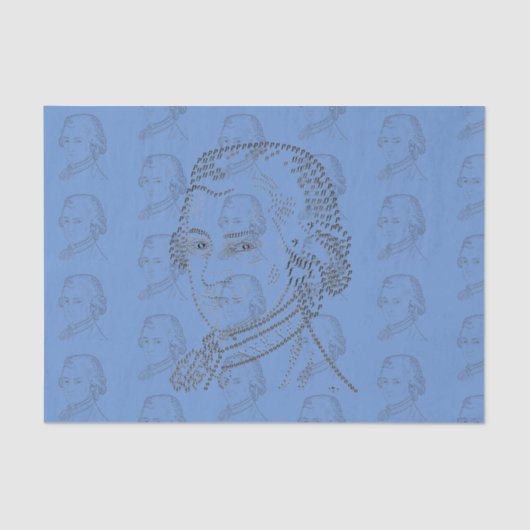 Mozart, muziekdocent, muziekstudent, muziekcadeau tissuepapier (Voorkant)