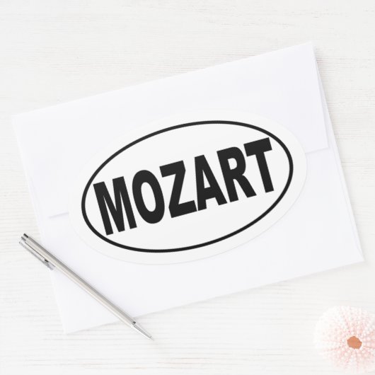 Mozart Oval Sticker (Envelop)