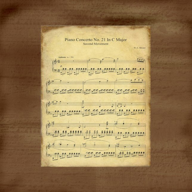 Mozart Piano Concerto #21 Scrapbook Paper (Creator heeft geüpload)