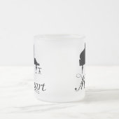 Mozart Piano Gift Frosted Drinkware for Pianist Matglas Koffiemok (Center)