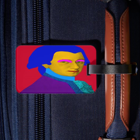 Mozart pop Art Bagagelabel (Achterkant Insitu 2)