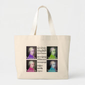 mozart pop art canvas tas met muziekvel (Voorkant)