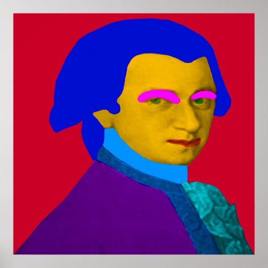 Mozart pop Art Poster (Voorkant)