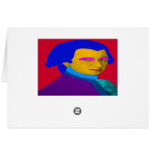 Mozart pop art wenskaart (Achterkant Horizontaal)