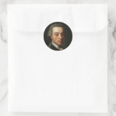 Mozart Portrait Ronde Sticker (Tas)