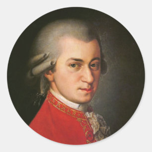 Mozart Portrait Ronde Sticker