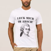 Mozart Quote "Leck Mich Im Arsch" T-shirt (Voorkant)