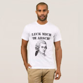 Mozart Quote "Leck Mich Im Arsch" T-shirt (Voorkant volledig)