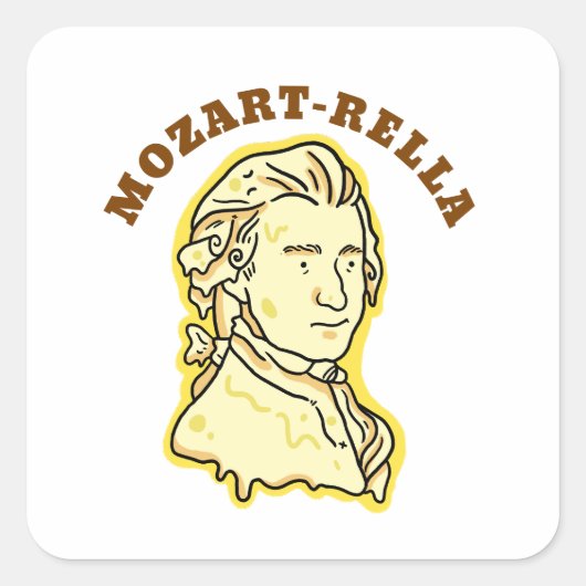 Mozart-rella Funny Music Cheese Pun Sticker (Voorkant)