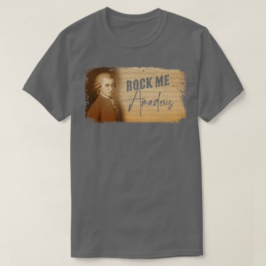 Mozart Rock me Amadeus T-shirt (Design voorkant)