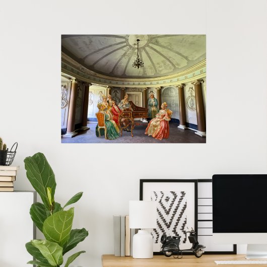 Mozart speelt klavecimbel poster (Thuiskantoor)