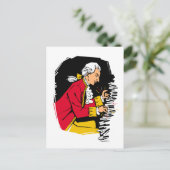 Mozart speelt piano briefkaart (Staand voorkant)
