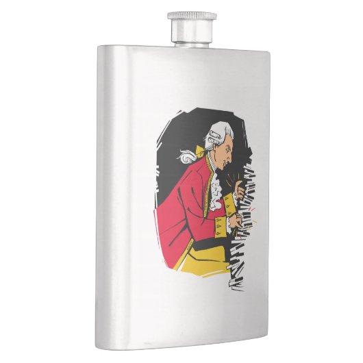 Mozart speelt piano flacon (Rechts)