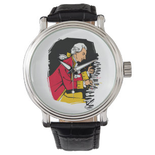 Mozart speelt piano horloge