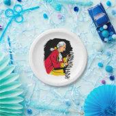 Mozart speelt piano papieren bordje (Feest)