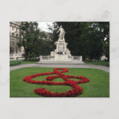 mozart standbeeld briefkaart (Voorkant)