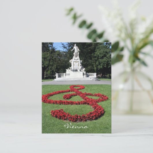 mozart standbeeld briefkaart (Staand voorkant)