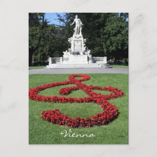 mozart standbeeld briefkaart
