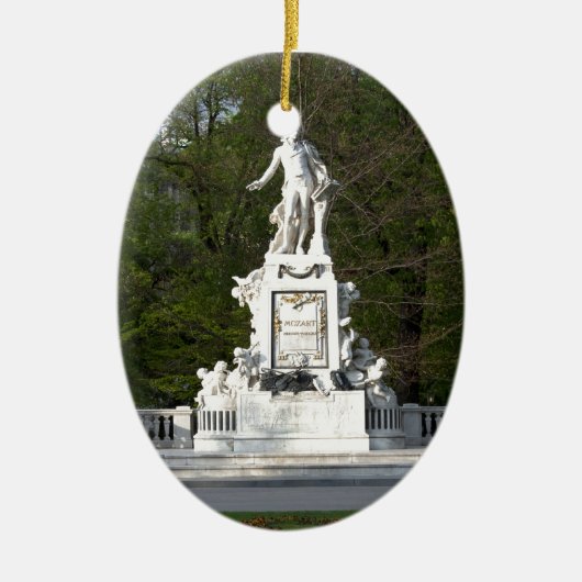 Mozart Statue Keramisch Ornament (Voorkant)