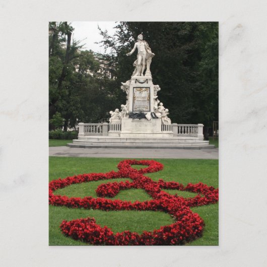 mozart statue wien briefkaart (Voorkant)