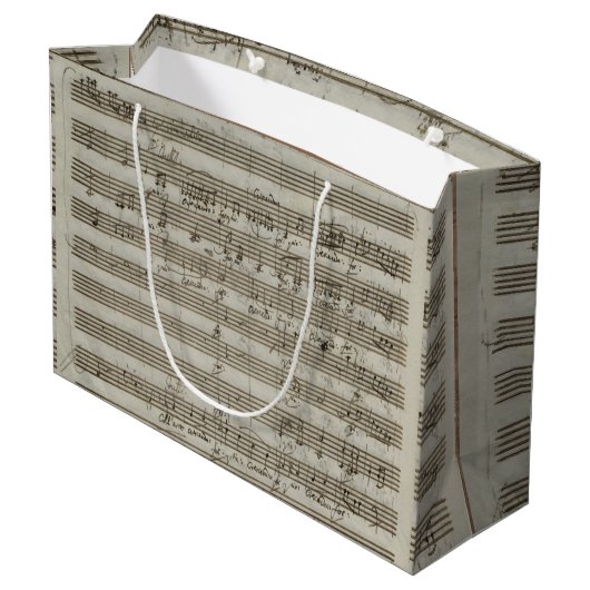 Mozart Violin Concerto Manuscript Large Cadeautasje (Achterkant Gekanteld)