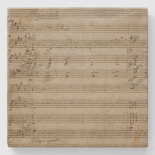 Mozart Violin Concerto Music Manuscript Stenen Onderzetter