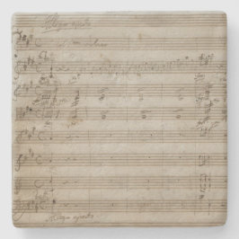 Mozart Violin Concerto Music Manuscript Stenen Onderzetter