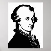 Mozart Zwarte en witte vectorkunst Poster (Voorkant)
