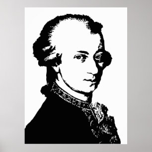 Mozart Zwarte en witte vectorkunst Poster