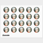 Mozartgiften voor muziekliefhebbers ronde sticker (Vel)