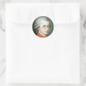 Mozartgiften voor muziekliefhebbers ronde sticker (Tas)