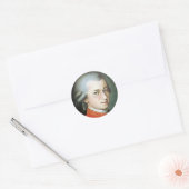 Mozartgiften voor muziekliefhebbers ronde sticker (Envelop)